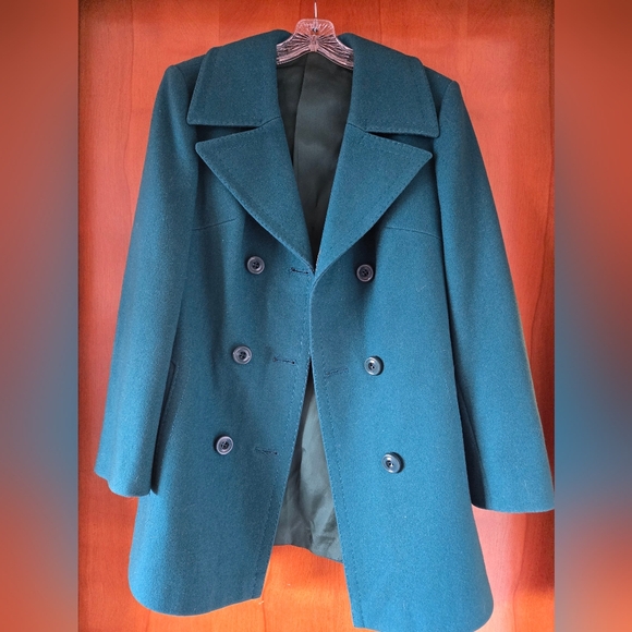 Teal wool peacoat - Picture 2 of 6